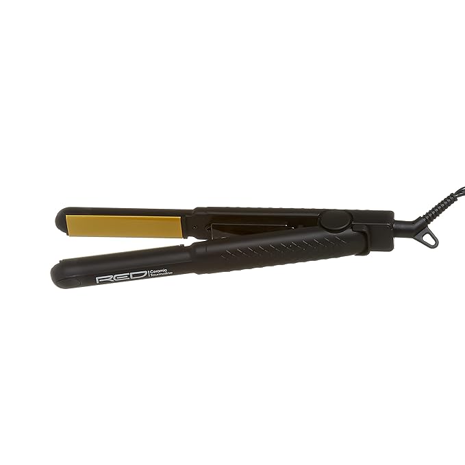 Kiss Products Red Ceramic Tourmaline Professinal Flat Iron 0.75 Inch 1 Pound