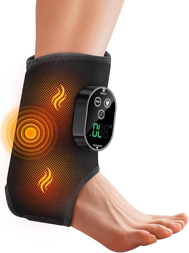 Foot Renew Ankle Massager for Neuropathy Ankle Heating Pad with Massage Foot Heel Pain Relief 6 Heat Levels &amp 3 Vibration Modes
