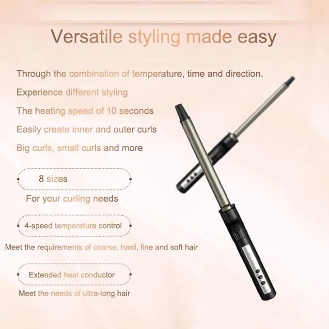 DONGXIAO 32MM Barrel Curling Iron Curler for Long &amp Short Hair Rotating Electric Curler Fast Heating to 220C Permanent Tools