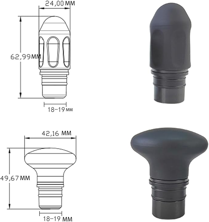 Silicone Massage Gun Attachments Upgraded 6 PCS Massager Heads to Meet Different Needs for Deep Tissue Muscle Massage Gun 3 Size Interface Plug-n-Play Accessories Easy to Use (12MM-13MM Interface)
