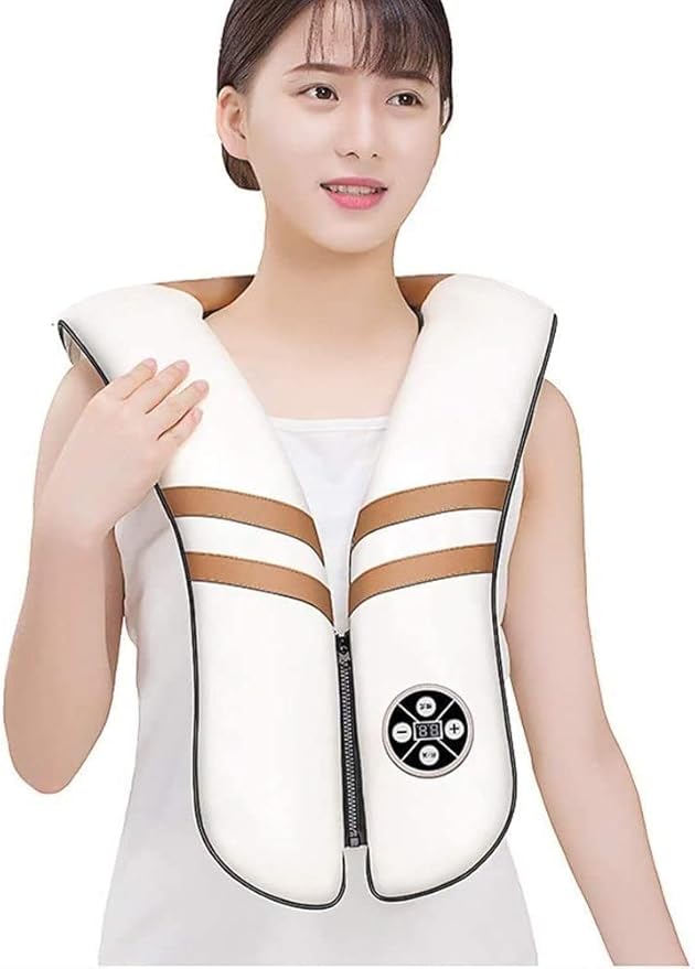 Neck Shoulder Back Massager with Heat - Shiatsu Neck Massager Present for Men/Women/Mom/Dad - Deep Kneading Massage for Neck Back Shoulder Waist Leg Feet and Muscle