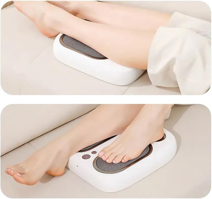 DR. WELL Shiatsu Foot Massager with Warm and Vibration Deep Acupressure Electric Foot Massager for Plantar Fasciitis Neuropathy. Suitable for Home and Under-Desk use.