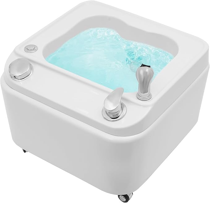 Foot Spa Tub Electric Foot Bath Pedicure Foot Spa with 7 LED Light Colors Portable Acrylic Foot Bath Massager for Relaxation and Stress Relief 110V/60Hz 22.44 * 22.44 * 18.9 inch