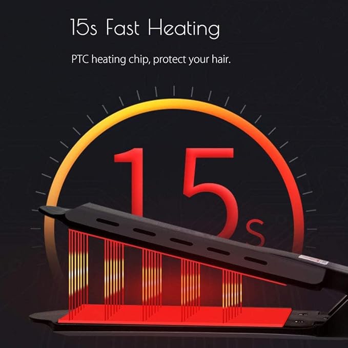 Ceramic Tourmaline Ionic Flat Iron Hair Straightener Flat Iron for Hair Professional Glider Hair Straightener Ceramic Flat Iron for All Hair Types Wet &amp Dry Using