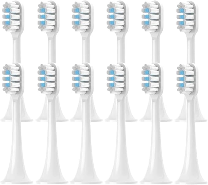 4/8/12/16/20/30PCS for Replacement Toothbrush Heads Sonic Electric Soft Bristle Brush(White-12pcs)