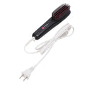 ZJchao Hair Straightener Comb Adjustable 3 Temperature Settings Portable Straightening Brush with 3D Teeth for Home Travel Use Black