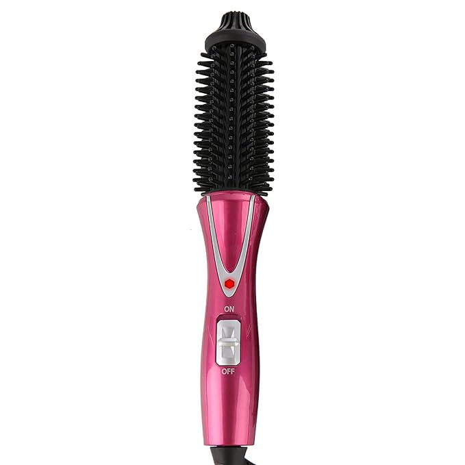 Curling Iron Brush Folding Electric Hair Curler Heated Curling Wand Styler Hot Comb Brush Ceramic Coating Portable Hair Dressing Beauty Tool for Home Professional Salon(