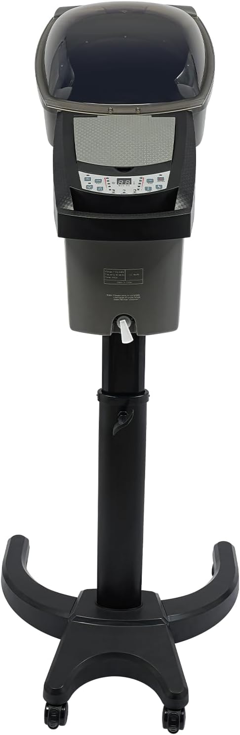 Standing Hair Steamer with 7 Lights 700W Professional Deep Conditioning Hairing Steamer Hooded Floor Household Hair Care Machine Oil Treatment Dyeing Machine for Salon Barbershop Home Use Black