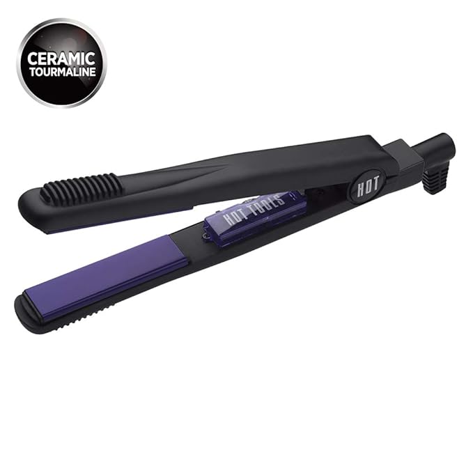 HOT TOOLS Professional Ceramic + Tourmaline Lightweight Flat Iron 1 Inch