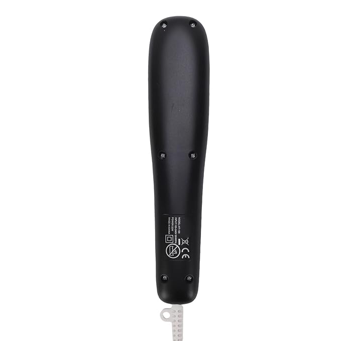 ZJchao Hair Straightener Comb Adjustable 3 Temperature Settings Portable Straightening Brush with 3D Teeth for Home Travel Use Black