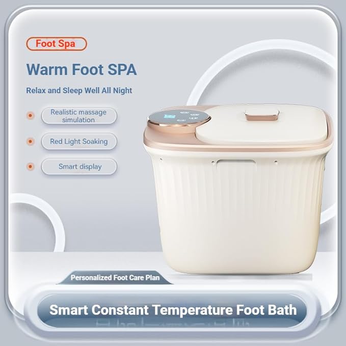 Fully Automatic Electric Household Foot Massage Heating Foot Bath Basin Multi-Functional Constant-Temperature Foot Bath a Gift for Parents