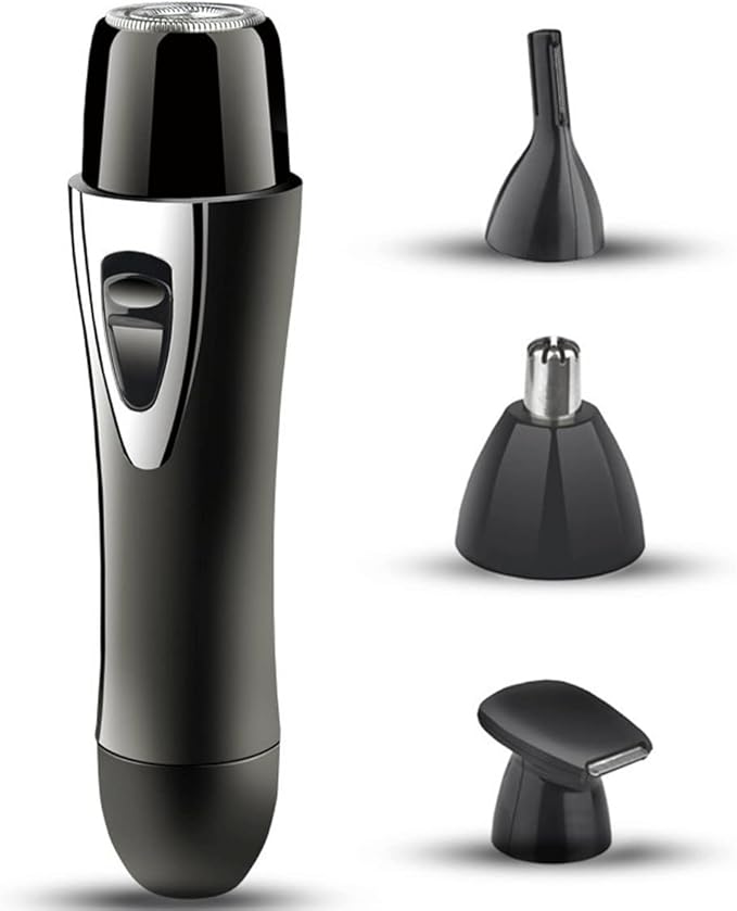 Nose and Ear Hair Trimmer Professional Painless Nose Hair Remover for Men and Women Battery-OperatedWaterproof Dual Edge Blades (Color : Red)