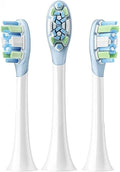 Toothbrush Replacement Heads (Soft &amp Clean)Compatible for MES609 MES610 MES613(3pcs)(Clean Heads)