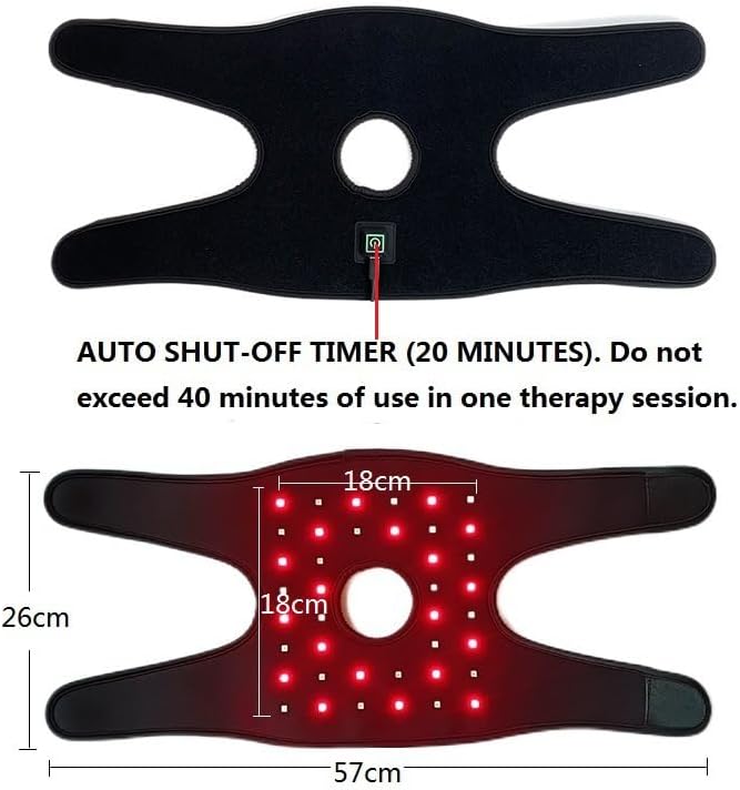 Infrared Light Therapy Belt with Partition Control 630nm 850nm red Light Therapy Wrap to Decrease Inflammation Wearable red Light Therapy Device to Improve Joint Inflammation for Body (Black)
