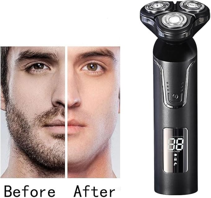Head Shavers for Bald Men 3D Electric Shaver Razor for Men IPX7 Waterproof Wet &amp Dry Dual Use LCD Display Face Beard Trimmer Shaving Razor Shaving Machine