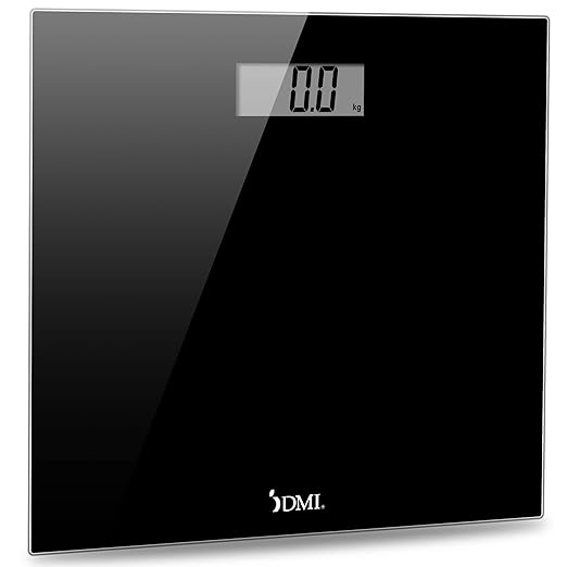 DMI Digital Talking Bathroom Scale Sleek Tempered Glass Clinically Accurate Measurements Large LCD Screen 440 lb. Weight Capacity