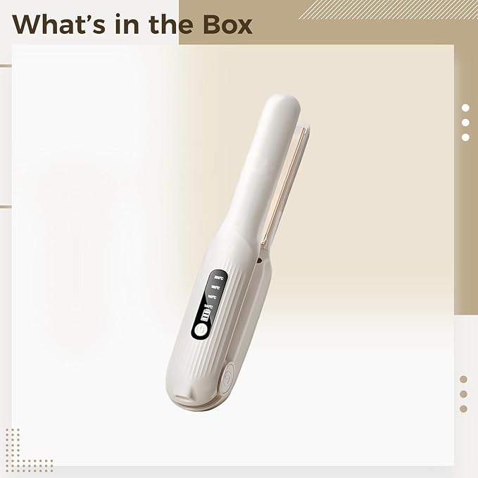 Ceramic Coating Ionic White Mini Flat Iron Travel Tool Cordless 2 In 1 Hair Styling Straightener