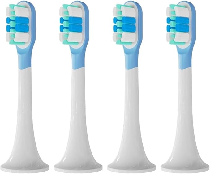 Replacement Brush Heads Compatible for T300/T500 Toothbrush Soft Bristle Silicone Nozzles(4 bj Green)
