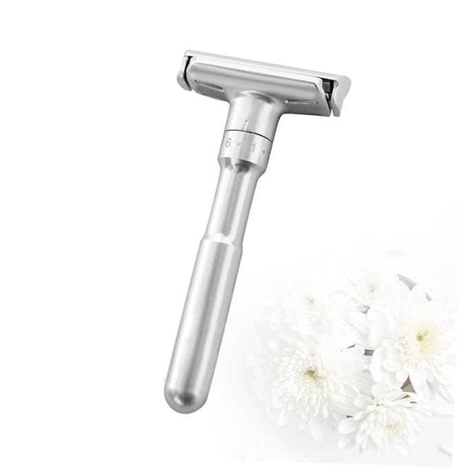 FRCOLOR 2pcs Double Edge Razor for Men Manual Shaving Machine Holder Beard Trimmers Adjustable Shaving Machine Razor Blades