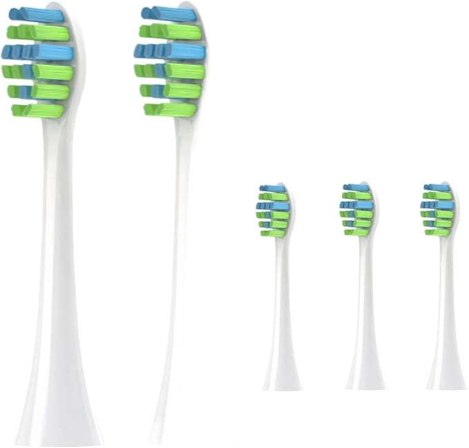 Compatible for with 7AM2M AM101/AM105-5 Pack Soft Bristle Electric Toothbrush Heads Premium Replacement Accessory