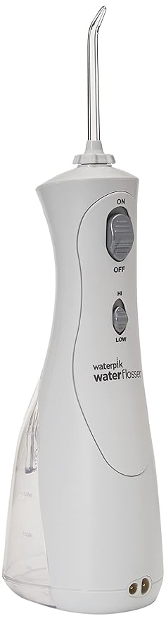 Waterpik Cordless Plus Water Flosser with 4 Flossing Tips Rechargeable and Portable for Travel and Home ADA Accepted White WP-450