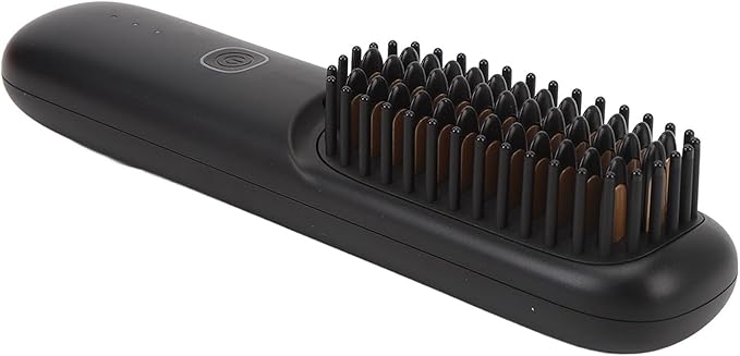 Hair Straightening Brush USB Rechargeable 3 Levels Negative Ions Portable Ceramic Hair Straightener Comb