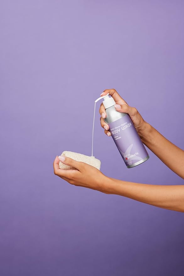 Plaine Products Eco-Friendly Body Wash - Citrus Lavender - Sulfate/Paraben/Phthalate Free 16oz (Refillable Aluminum Bottle with Pump)