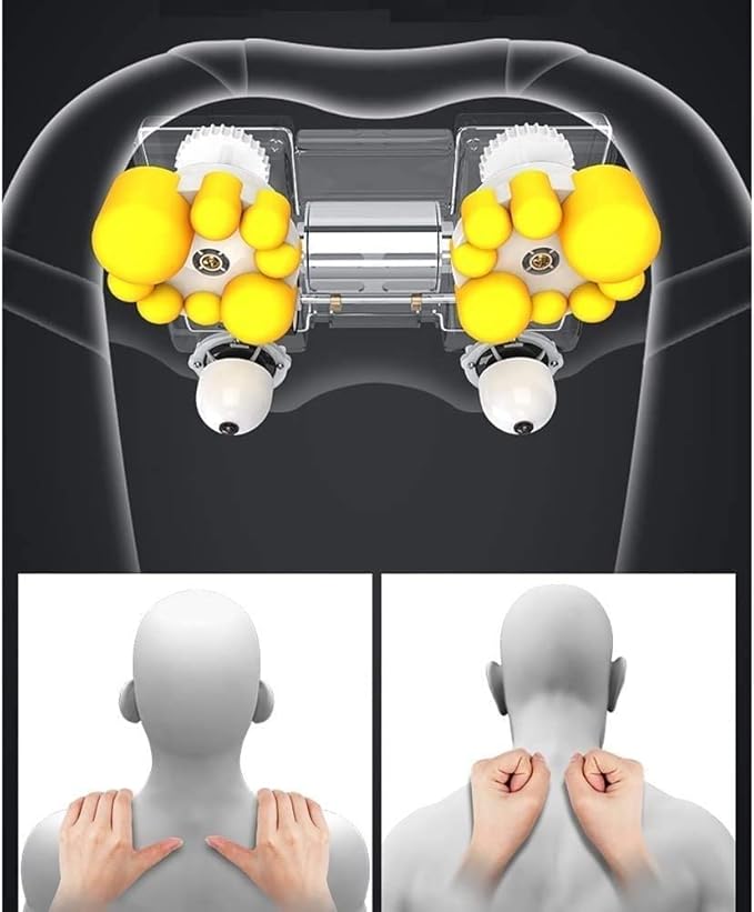 Shiatsu Neck Shoulder Massager Electric Back Massage with Heat Deep Kneading Tissue for Muscles Pain Relief Relax in Car Office and Home