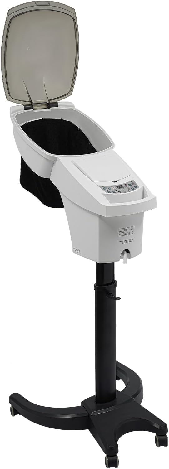 Hair Steamer 700W 110V Household Hair Care Machine with Hair Care Hood and 57.49 oz Water Tank 7 Light Professional Standing Deep Conditioning Hair Steamer for Barber Stores