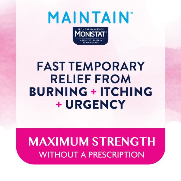 Monistat Maintain Kit 2-in-1 2 Test Strips and 12 Pain Relief Tablets (2pack)