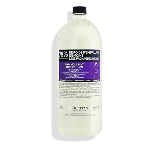 L'OCCITANE Foaming Bath: Relaxing Lavender Comforting Shea Beautifying Almond Milk Citrusy Verbena Cleansing Bubble Bath 16.9 Fl. Oz