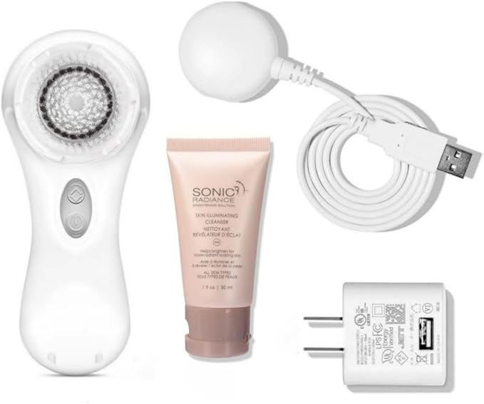 Mia 2 Facial Cleansing System 2 Speed Settings Sensitive Brush Head (White)