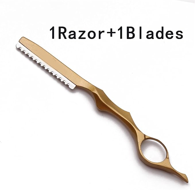 Professional Sharp Barber Blades Hair Razors Hair Cut Cutter Knife Slimming Styling Tool(E Add 1 Blade)