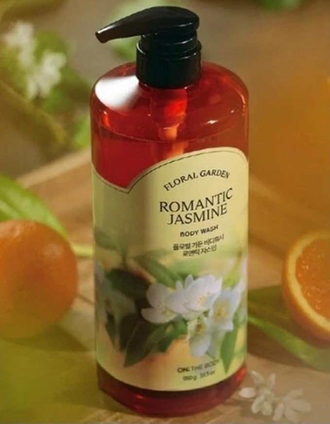 Floral Garden Romantic Jasmine Body Wash 33.5 oz With Pump Dispenser