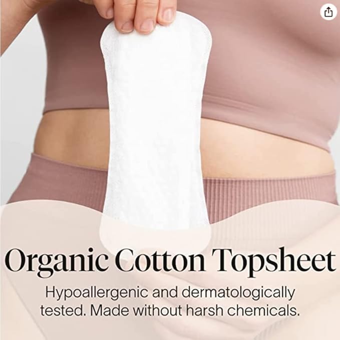 Cora Organic Feminine Care | 72 Long No Wings Liners and a Size 2 Menstrual Period Cup | Medical Grade Silicone | Eco-Conscious | Bundle Pack