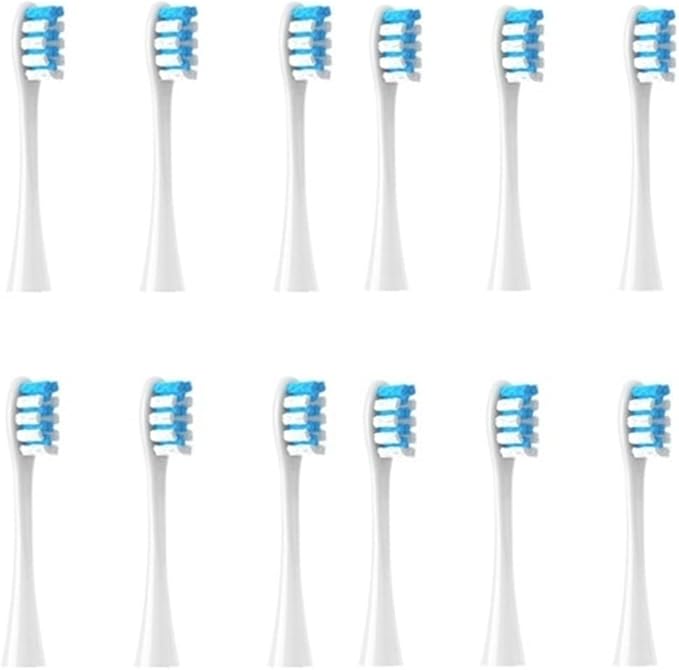 Replacement Brush Heads Soft Bristle Clean Nozzles Compatible for X/X PRO/ Z1/ F1/ One/Air 2 /SE Sonic Electric Toothbrush(12White Blue)