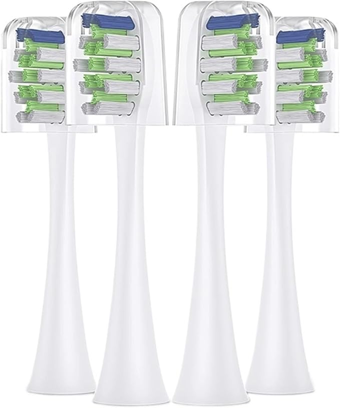 4 Pcs/lot Toothbrushes HeadCompatible for Sarmocare S100 and S700 Ultrasonic Electric Toothbrush Fit(4pcs White -B)