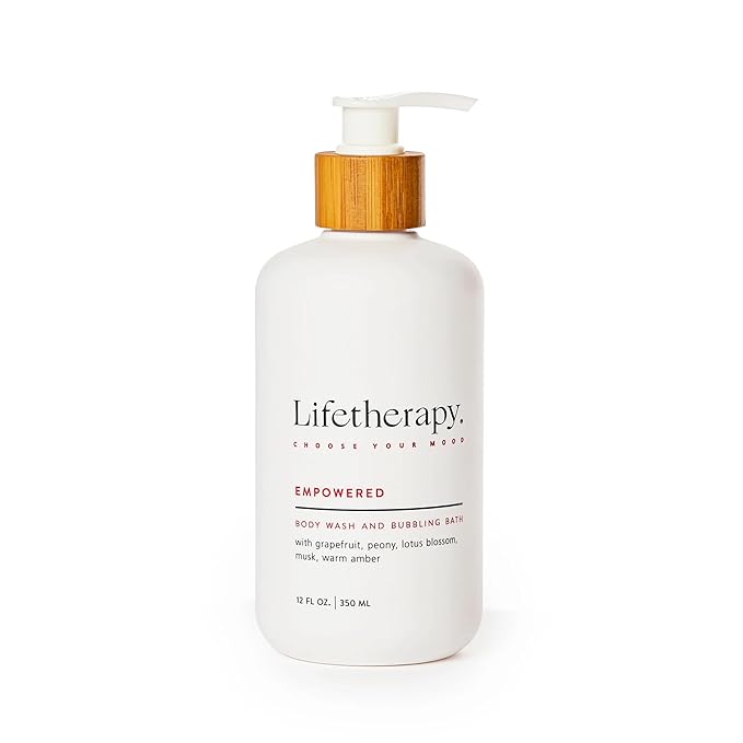 Lifetherapy 3-in-1 Body Wash Bubble Bath &amp Hand Wash – Empowered | Clean Skin-Loving Formula | Vegan &amp Gluten Free | Nourishing &amp Revitalizing | Free From Parabens Sulfates &amp Phthal
