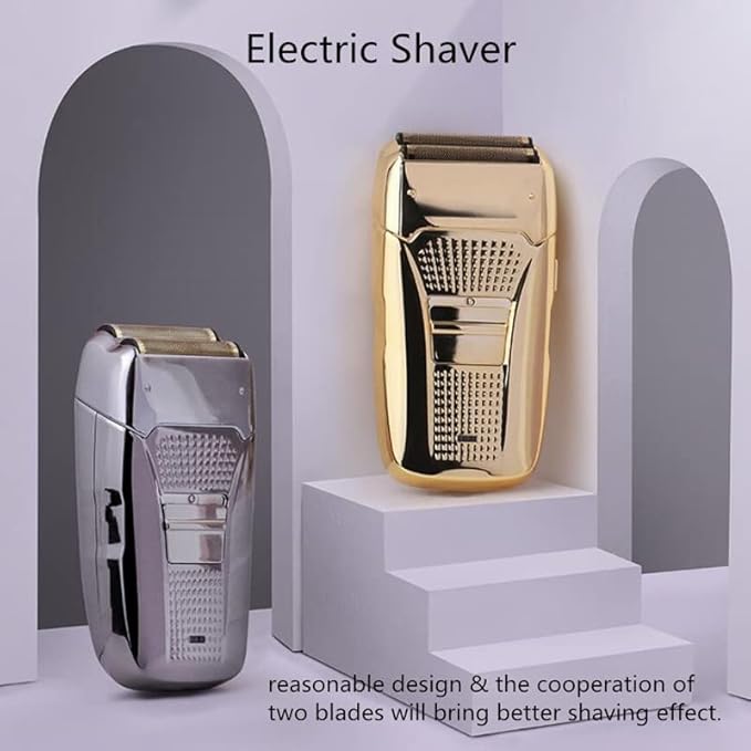 Men's Shaver Electric Shaver Hair Cleaning Razor Beard Foil Shaving Machine Finishing Tool For Men (Color : Silver)