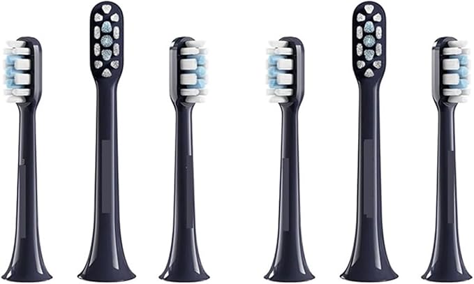 Compatibility for Xiaomi Mijia T301/T302 Sonic Electric Toothbrush Head 3pcs Soft for T301 Brush Teeth Nozzles(6PCSBlue)