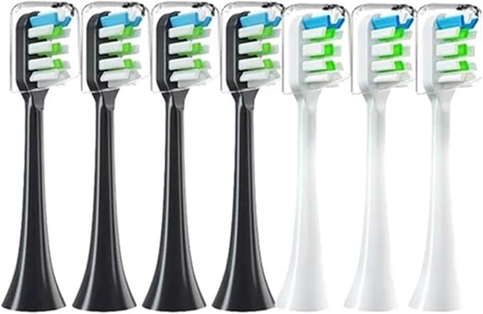 Compatible for X3 X5 X3U X1 V1 V2 Head 7pcs Replacement Heads Brush(4Black 3White)