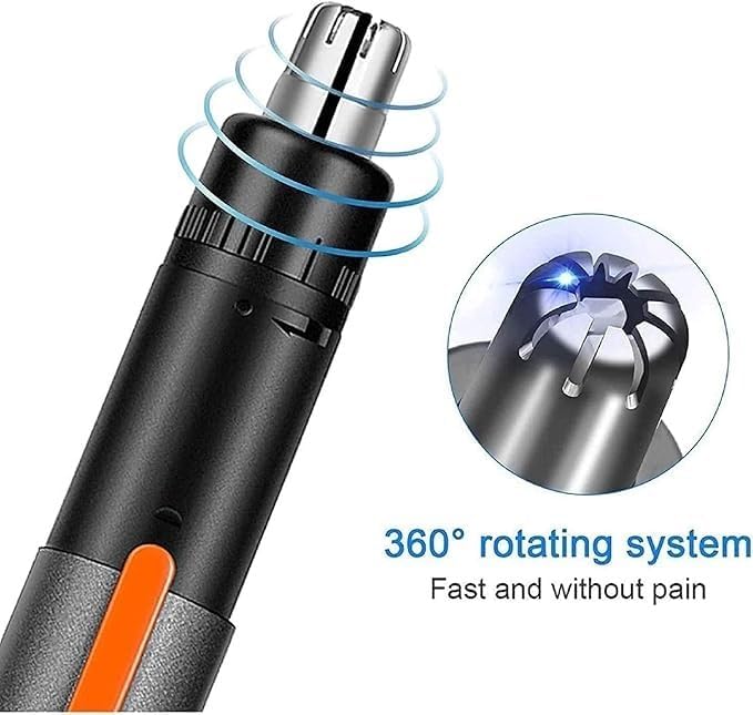Mini Ear Nose Hair Trimmer Portable Ear and Nose Hair Trimmer for Men and Women USB Rechargeable Black