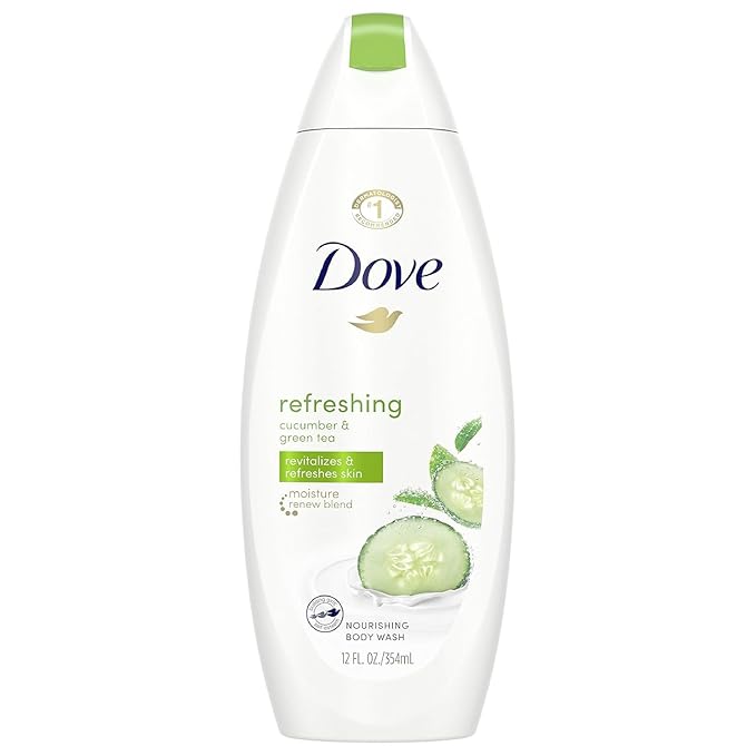 Dove Body Wash 12 Ounce Go Fresh Cucumber &amp Green Tea (354ml) (3 Pack)