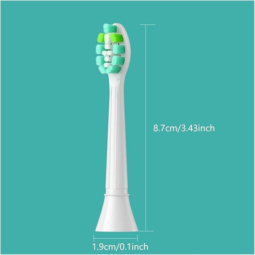 12pcs Replacement Toothbrush Heads Compatible for Sonicare Click-on HandlesSoft Bristles(12pcs Black)