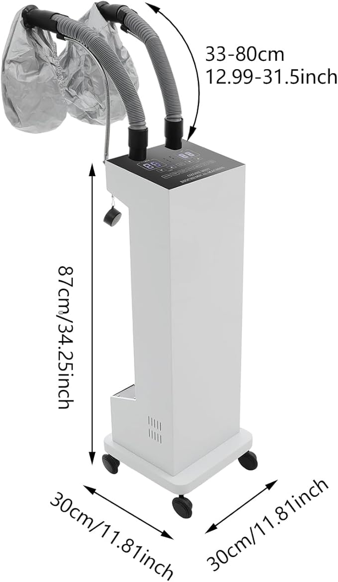 650W Hair Steamer Machine Professional Hair Color Processor w/ 5 Specialized Modes Adjustable Multifunctional Treatment-Heated Micro Mist Steamer for Home Salon Spa
