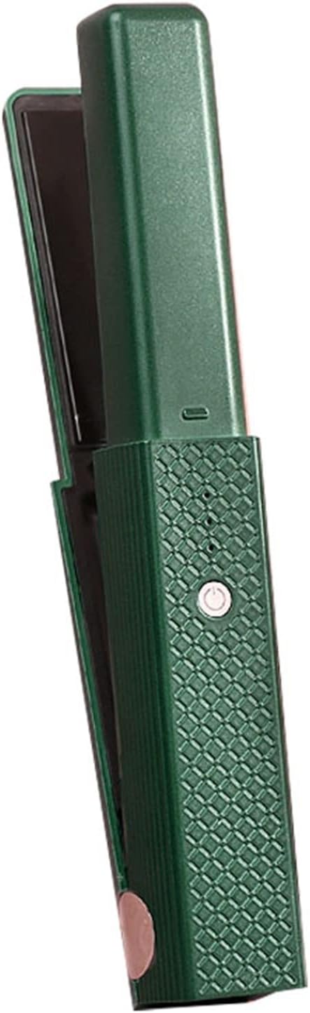 Hair Straightener Curling Flat Iron Quickly Heating Hair Straightener Curler for Short Hair Curls Bangs (Green)