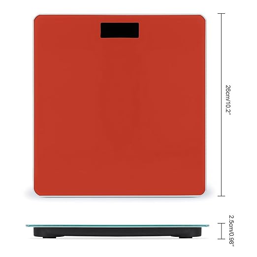 Men's Fashion Automatic Switch Digital Bathroom Weighing Scale Smart Scale Red