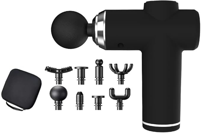 Mini Massager for MusclesMini Massage Gun Pocket-Sized Deep Tissue Massager Gun Portable Percussion Muscle Massager Gun Ultra Small &amp Quiet Muscle Massage Gun (Black)