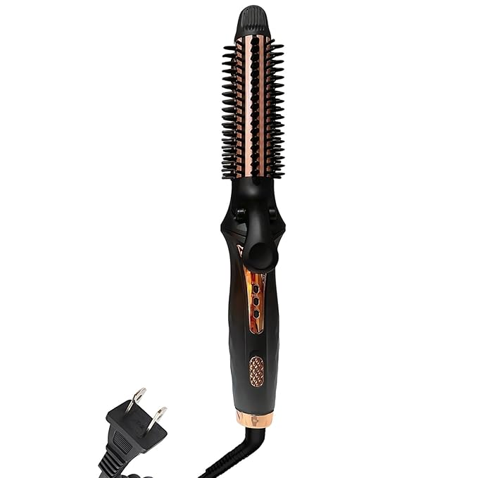 Hair Straightener And Curler 360° Rotatable Cord Quick Heating Multifunctional Automatic Hair Styling Tool 40 W Power Adjustable Temperature 2-In-1 Us Plug