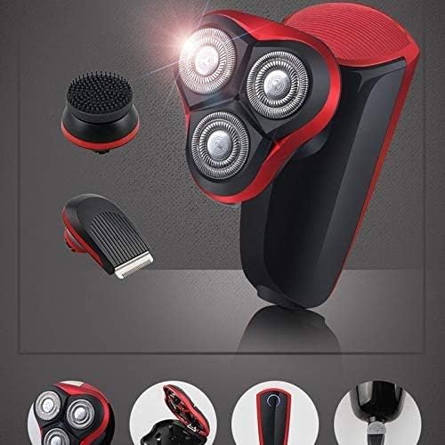 Shaver for Men3 in 1 Electric Shavers for Men- USB Faster-Charging Waterproof Rotary Razor with Hair Clippers Facial Cleaning Brush Nose &amp Ear Trimmer Set